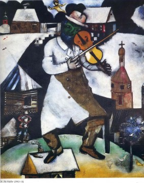 El violinista 2 contemporáneo de Marc Chagall Pinturas al óleo
